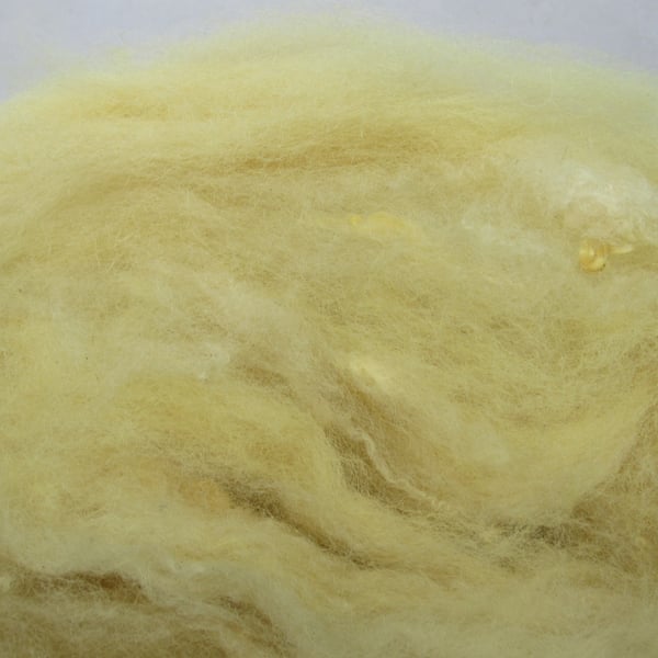 10g Naturally Dyed Pale Yellow BFL Shetland Felting Wool