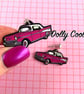 50s Pink Chevy Bel Air Car Earrings by Dolly Cool - Rockabilly - 50s Car - VLV -