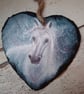 Kelpie water horse, handpainted slate heart, Kelpie outdoor hanging decoration  - Image 2