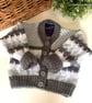 Designer Baby Cardigan & Matching Booties Hand Knitted Set Size 3-9 months  - Image 5