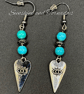 Turquoise Howlite & Evil Eye Earrings – Handmade Jewellery - Hypoallergenic. - Image 4