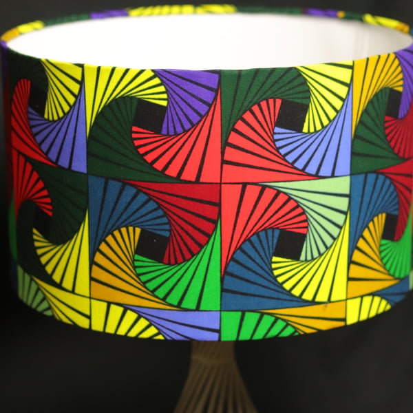 Red blocks patterns African print inspired fabr... - Folksy