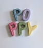Chunky Clay Name Sign - Bubble Letters Nursery - Wall Letters for Kids Room