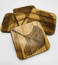 Recycled Gingko patterned Coasters in Bamboo SKU-CG1 to CG4 - Image 7
