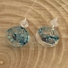 Bubble glass stud earrings