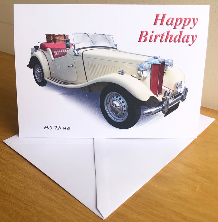 MG TD 1951 - Birthday, Anniversary, Retirement or Plain Card