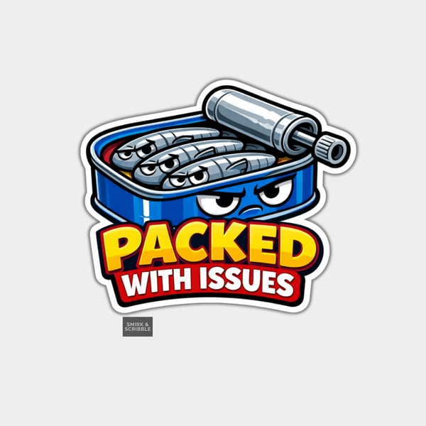 Funny Vinyl Sticker For Adults - Sardine