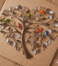 Heart Shaped Tree of Life Metal Wall Art, 60cm Bird Flower Sculpture Decor