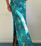 Pencil skirt with side cut embroidered floral maxi skirt for summer boho style