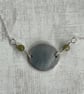 Botanical silver pendant with leaf design. - Image 6