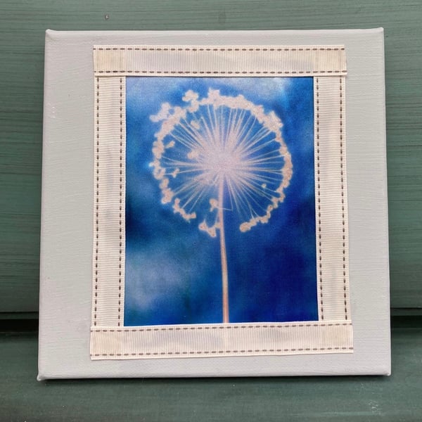 Allium hand printed picture.