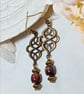 Brown Star Dust Glass Bead Earrings - Image 4