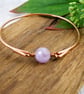 Bangle, Copper and Amethyst Bracelet. Size 21cms - Image 7