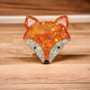 Handmade fox brooch, Fox gift, glitter fox, fox brooch, brooch, fox gift for her