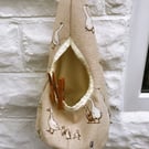 Duck Peg Bag, Geese Linen Storage Bag for Pegs, with carabiner clasp