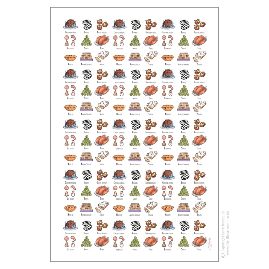 Christmas Feast Tea Towel