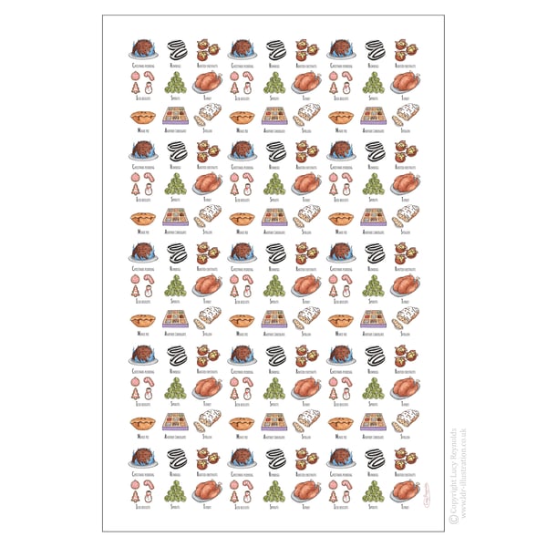Christmas Feast Tea Towel