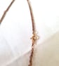 Upcycled Handmade Gold Coloured Metal Chain Necklace w Small Shell Pendant Charm - Image 3