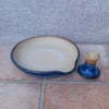 Pestle and mortar spice herb grinder stoneware hand thrown pottery