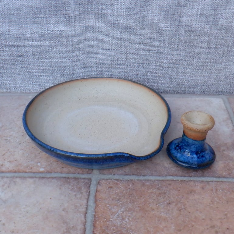 Pestle and mortar spice herb grinder stoneware hand thrown pottery ceramic
