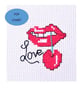 Cherry lips love quote small instant digital download PDF Patternchart