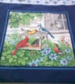 Cat at the Window Watching the Birds in the Garden Fabric Shopping Bag - Image 5