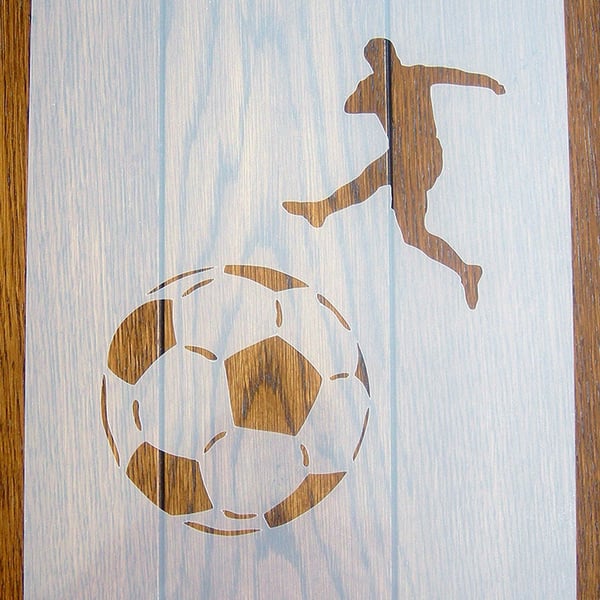 Soccer Football Stencil Mask Reusable PP Sheet for Arts & Crafts