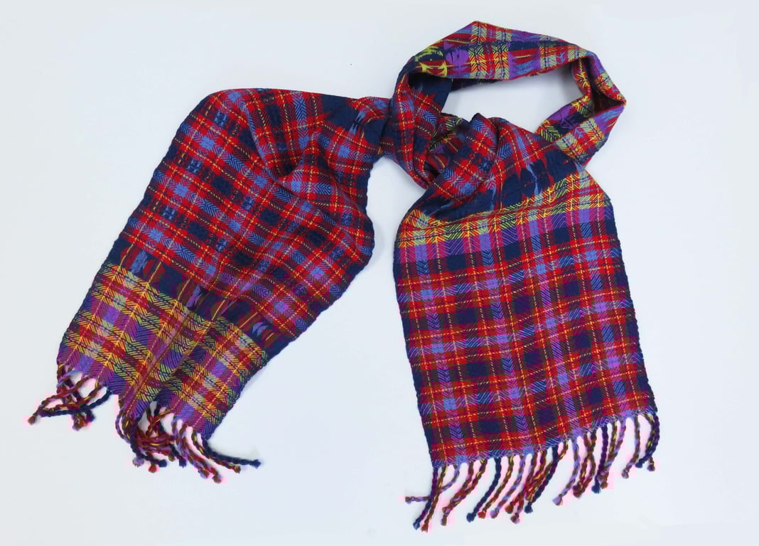 Red tartan scarf