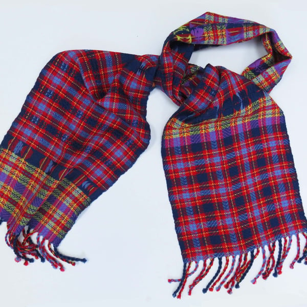 Red tartan scarf