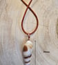 Handmade Copper Wire Wrapped Shell Pendant Necklace - Image 6