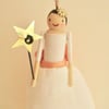 Vintage Fabric wooden Fairy Decoration