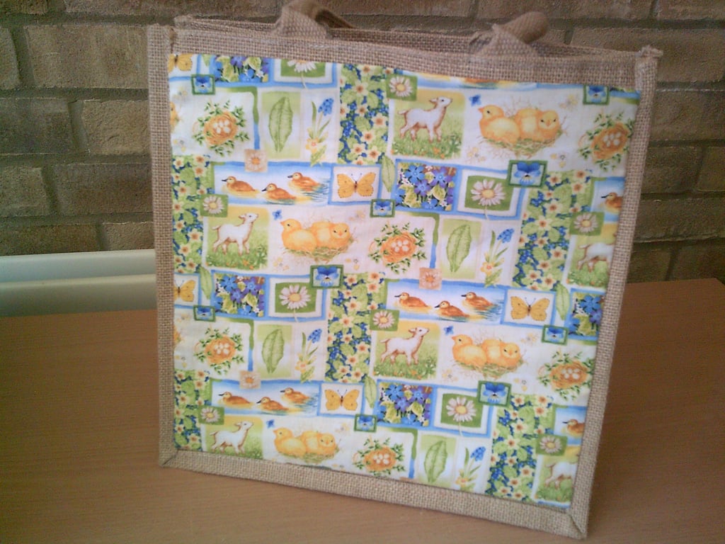 Spring Time Medium Jute Bag