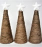 Christmas Cone Trees Decorations for mantlepiece, festive table - Image 1
