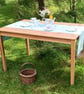 Linen Table Runner with Embroidered Flowers - Image 4