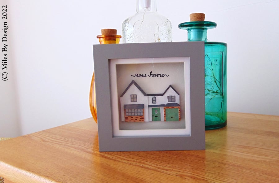 New Home Modern Housewarming Box Frame Gift