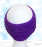 Crochet headband, ear warmer. Ladies purple twist ear warmer. Purple headband. - Image 3