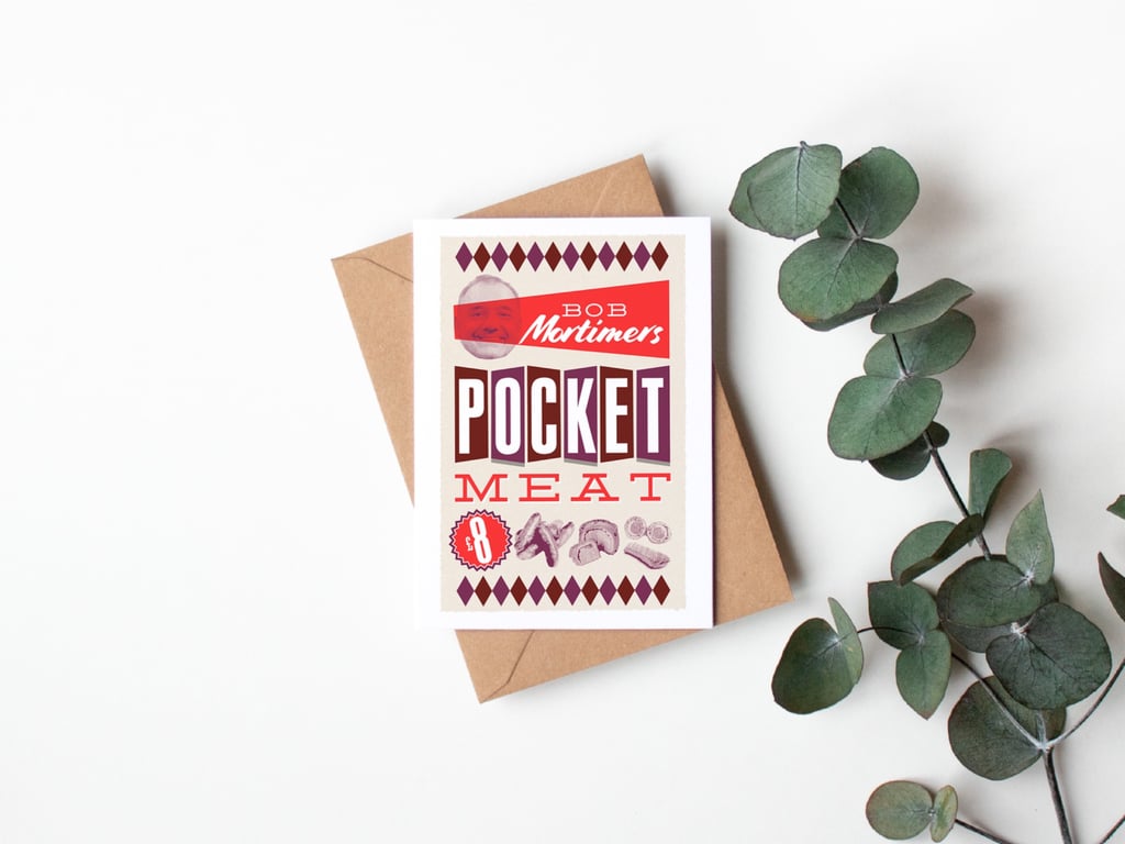 Bob Mortimer Pocket Meat Greetings Card