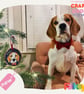 Pet portrait bauble, craft drop, hanging decoration, dog portrait