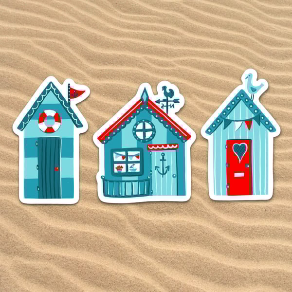 Beach Huts Stickers Pack