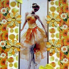 Dancing Ballerina - Hand Crafted Decoupage Greeting Card - Blank 3168