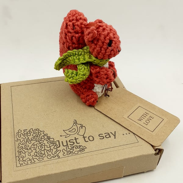 Crochet Squirrel - Alternative to a Greetings Card 