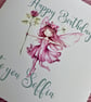 Happy Birthday Pink Fairy Card – Personalised