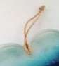 Coastal heart suncatcher, fused glass hanger.  - Image 2