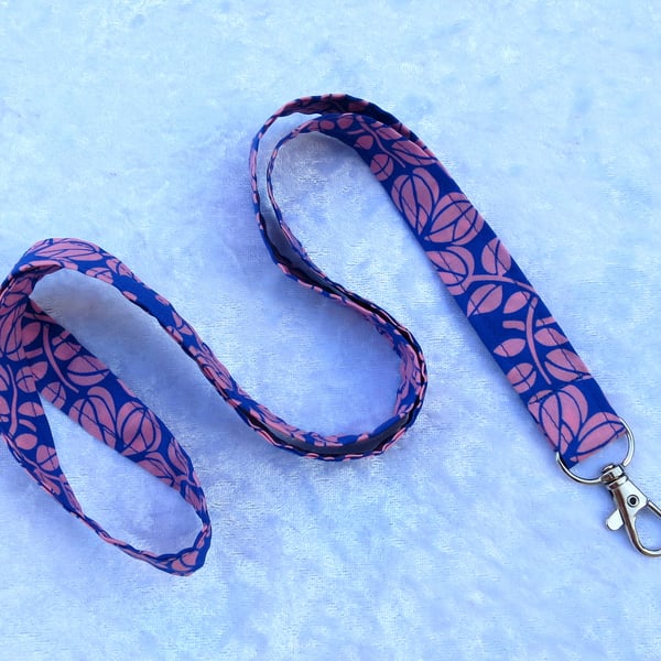 Liberty Tana Lawn lanyard, with swivel clip, 19.7 inches, floral, organic