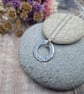 Sterling Silver Hammered Circle Necklace - JBJ2046