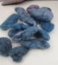 Small Multicolour Blue Purple Natural Dye Felt Nuggets I - Image 1