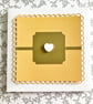 Luxury boxed wedding card - yellow quilled roses - Image 5