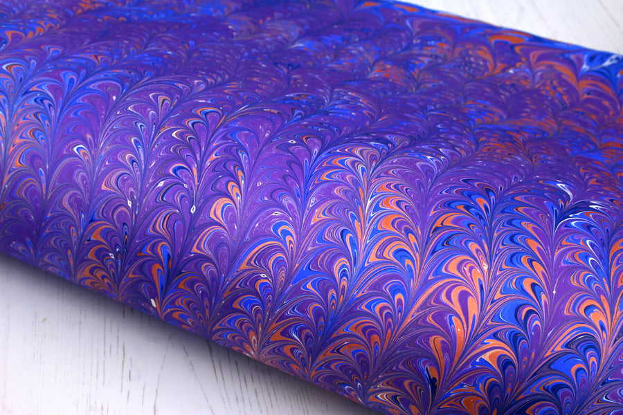 A2 marbled paper sheet for bookbinding and paper crafts