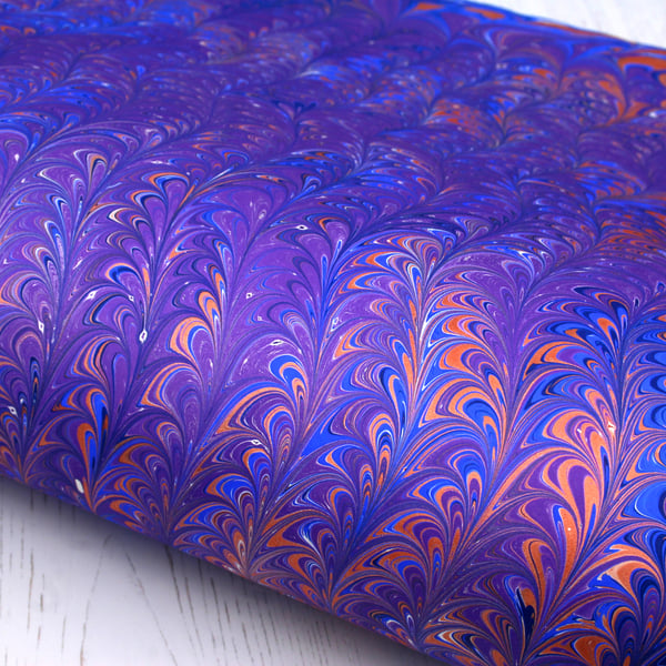 A2 marbled paper sheet for bookbinding and paper crafts