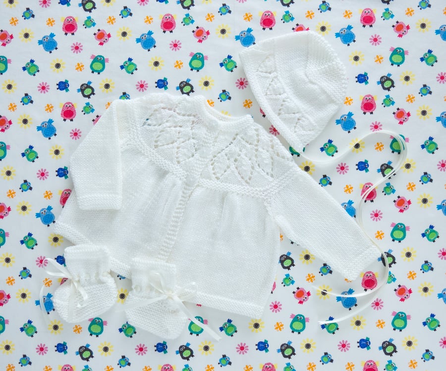 Olivia : Traditional Style Baby Matinee Set.